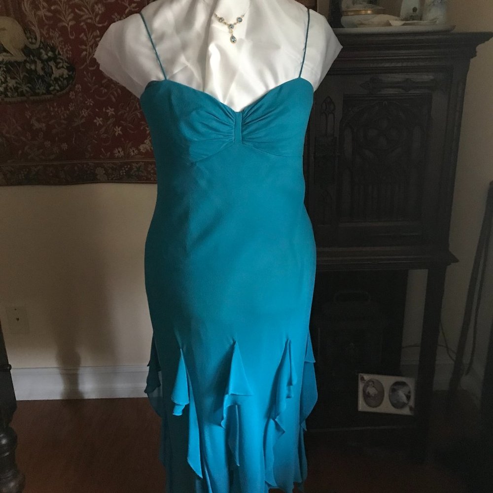 NINE WEST: BLUE CHIFFON DRESS SIZE 10